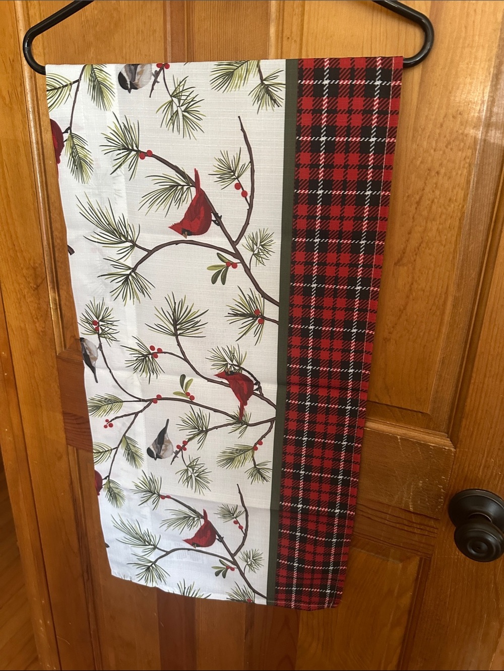 Cardinal & Plaid Holiday curtain valances.